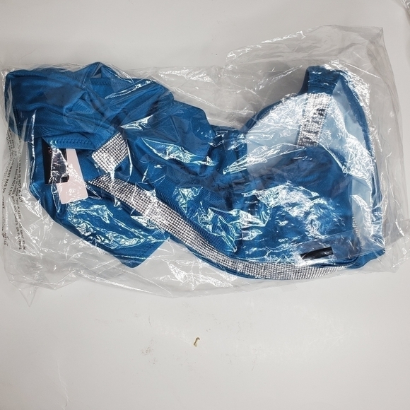 VICTORIA'S SECRET SWIM Shine Strap Plunge One-Piece Swimsuit Size L - Picture 7 of 8